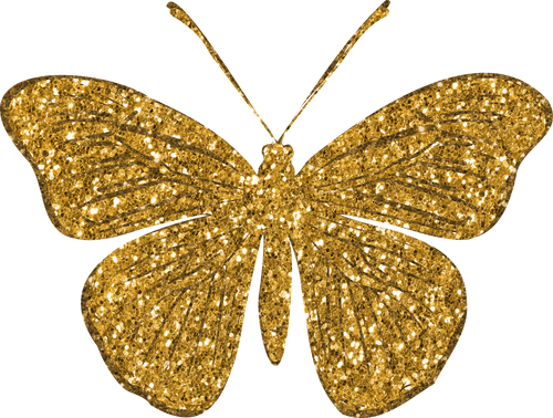 Gold Glitter Butterfly